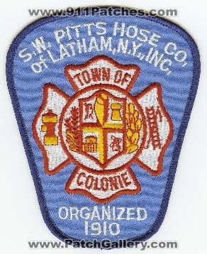 SW Pitts Hose Co of Latham
Thanks to PaulsFirePatches.com for this scan.
Keywords: new york fire company town of colonie