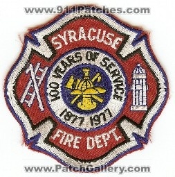 Syracuse Fire Dept 100 Years
Thanks to PaulsFirePatches.com for this scan.
Keywords: new york department