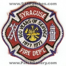 Syracuse Fire Dept 100 Years
Thanks to PaulsFirePatches.com for this scan.
Keywords: new york department