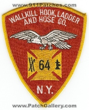 Wallkill Hook Ladder and Hose Co 64
Thanks to PaulsFirePatches.com for this scan.
Keywords: new york company