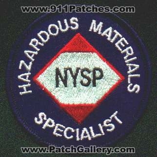 New York State Police Hazardous Materials Specialist
Thanks to EmblemAndPatchSales.com for this scan.
Keywords: nysp haz mat hazmat