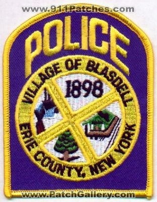 Blasdell Police
Thanks to EmblemAndPatchSales.com for this scan.
Keywords: new york village of erie county