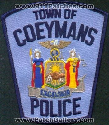 Coeymans Police
Thanks to EmblemAndPatchSales.com for this scan.
Keywords: new york town of