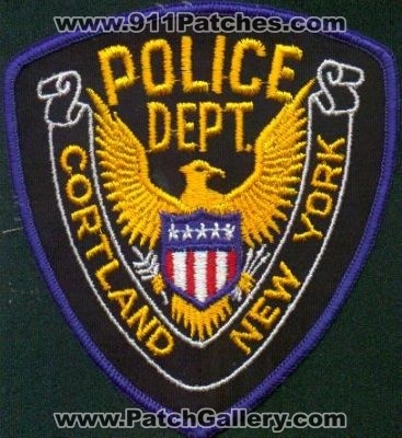 Cortland Police Dept
Thanks to EmblemAndPatchSales.com for this scan.
Keywords: new york department