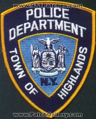 Highlands Police Department
Thanks to EmblemAndPatchSales.com for this scan.
Keywords: new york town of