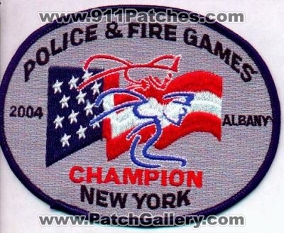 Police & Fire Games 2004 Champion
Thanks to EmblemAndPatchSales.com for this scan.
Keywords: new york albany