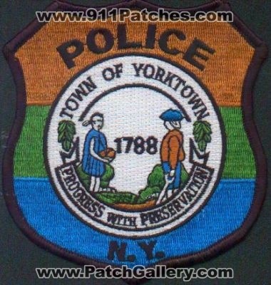 Yorktown Police
Thanks to EmblemAndPatchSales.com for this scan.
Keywords: new york town of