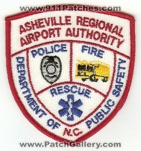 Asheville Regional Airport Authority
Thanks to PaulsFirePatches.com for this scan.
Keywords: north carolina fire police rescue department of public safety dps