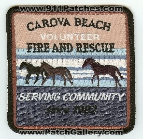 Carova Beach Volunteer Fire and Rescue
Thanks to PaulsFirePatches.com for this scan.
Keywords: north carolina