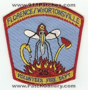 Florence Whortonsville Volunteer Fire Dept 25
Thanks to PaulsFirePatches.com for this scan.
Keywords: north carolina department