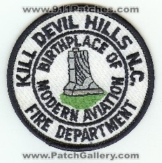 Kill Devil Hills Fire Department
Thanks to PaulsFirePatches.com for this scan.
Keywords: north carolina