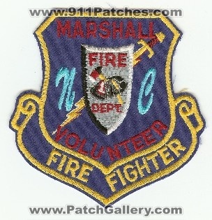 Marshall Volunteer Fire Fighter
Thanks to PaulsFirePatches.com for this scan.
Keywords: north carolina
