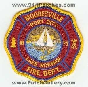 Mooresville Fire Dept
Thanks to PaulsFirePatches.com for this scan.
Keywords: north carolina department
