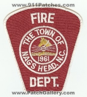 Nags Head Fire Dept
Thanks to PaulsFirePatches.com for this scan.
Keywords: north carolina department town of