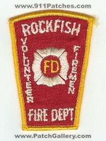 Rockfish Volunteer Fire Dept
Thanks to PaulsFirePatches.com for this scan.
Keywords: north carolina department firemen