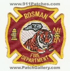 Rosman Fire Department
Thanks to PaulsFirePatches.com for this scan.
Keywords: north carolina