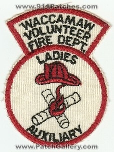 Waccamaw Volunteer Fire Dept Ladies Auxiliary
Thanks to PaulsFirePatches.com for this scan.
Keywords: north carolina department