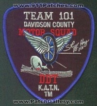 Davidson County Sheriff Motor Squad DDT K.A.T.N. Team 101
Thanks to EmblemAndPatchSales.com for this scan.
Keywords: north carolina death to drugs team katn k-9 k9 assault tactical nacotics