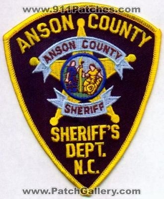 Anson County Sheriff's Dept
Thanks to EmblemAndPatchSales.com for this scan.
Keywords: north carolina sheriffs department