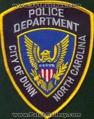 Dunn Police Department
Thanks to EmblemAndPatchSales.com for this scan.
Keywords: north carolina city of