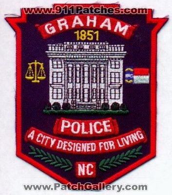 Graham Police
Thanks to EmblemAndPatchSales.com for this scan.
Keywords: north carolina