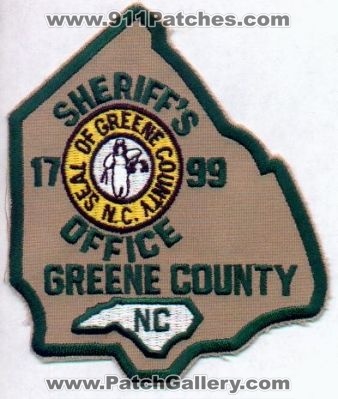 Greene County Sheriff's Office
Thanks to EmblemAndPatchSales.com for this scan.
Keywords: north carolina sheriffs