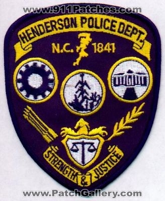 Henderson Police Dept
Thanks to EmblemAndPatchSales.com for this scan.
Keywords: north carolina department