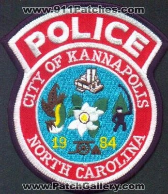 Kannapolis Police
Thanks to EmblemAndPatchSales.com for this scan.
Keywords: north carolina city of