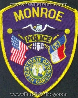Monroe Police
Thanks to EmblemAndPatchSales.com for this scan.
Keywords: north carolina