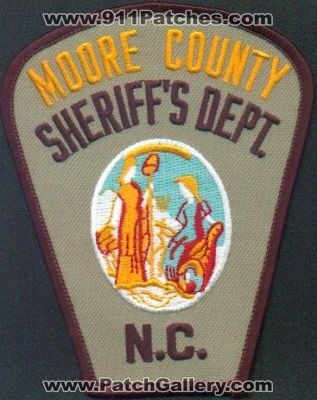 Moore County Sheriff's Dept
Thanks to EmblemAndPatchSales.com for this scan.
Keywords: north carolina sheriffs department