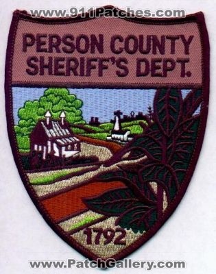 Person County Sheriff's Dept
Thanks to EmblemAndPatchSales.com for this scan.
Keywords: north carolina sheriffs department