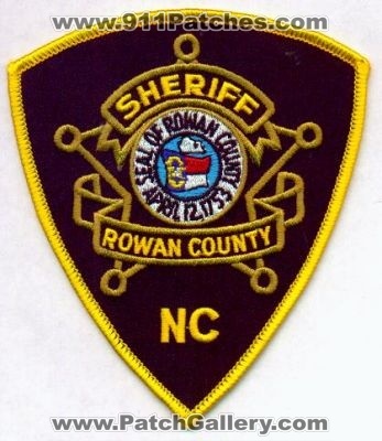 Rowan County Sheriff
Thanks to EmblemAndPatchSales.com for this scan.
Keywords: north carolina