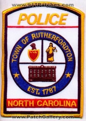 Rutherford Police
Thanks to EmblemAndPatchSales.com for this scan.
Keywords: north carolina town of