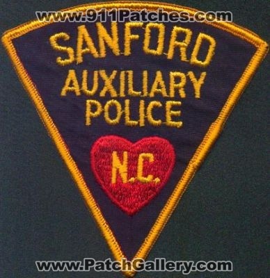 Sanford Auxiliary Police
Thanks to EmblemAndPatchSales.com for this scan.
Keywords: north carolina