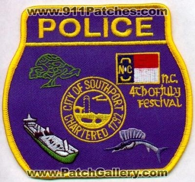 Southport Police
Thanks to EmblemAndPatchSales.com for this scan.
Keywords: north carolina city of