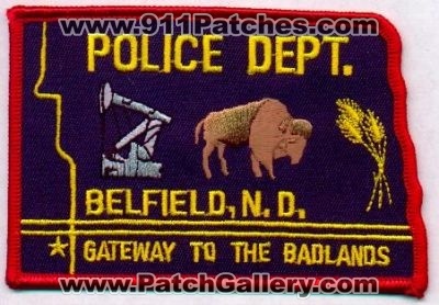 Belfield Police Dept
Thanks to EmblemAndPatchSales.com for this scan.
Keywords: north dakota department