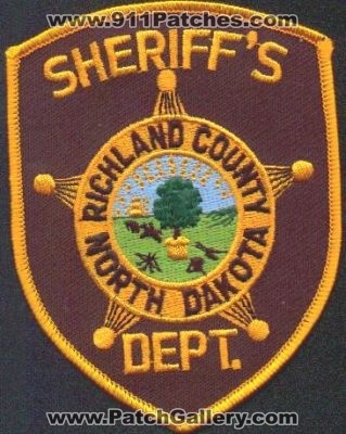 Richland County Sheriff's Dept
Thanks to EmblemAndPatchSales.com for this scan.
Keywords: north dakota sheriffs department
