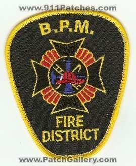 B.P.M. Bloomingburg Paint Marion Fire District
Thanks to PaulsFirePatches.com for this scan.
Keywords: ohio bmp