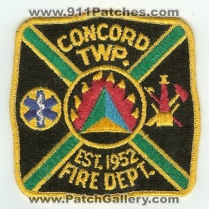 Concord Twp Fire Dept
Thanks to PaulsFirePatches.com for this scan.
Keywords: ohio township department
