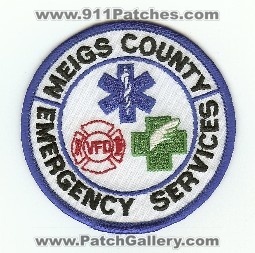 Meigs County Emergency Services
Thanks to PaulsFirePatches.com for this scan.
Keywords: ohio fire vfd