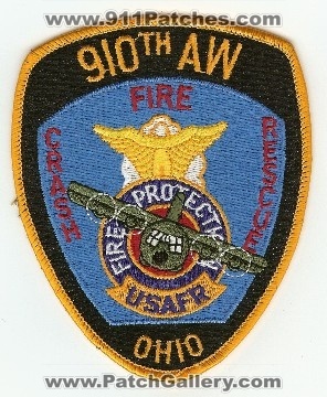 910th AW Crash Fire Rescue
Thanks to PaulsFirePatches.com for this scan.
Keywords: ohio usafr cfr arff aircraft protection air wing