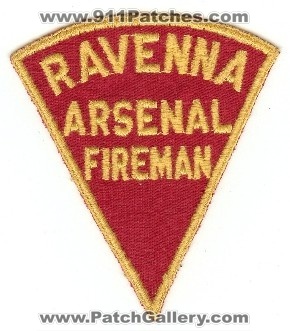 Ravenna Arsenal Fireman
Thanks to PaulsFirePatches.com for this scan.
Keywords: ohio army ammunition plant us
