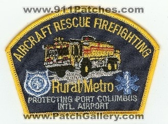 Rural Metro Fire Port Columbus International Airport Aircraft Rescue Firefighting
Thanks to PaulsFirePatches.com for this scan.
Keywords: ohio cfr arff crash