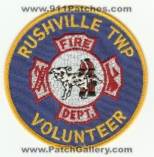 Rushville Township Volunteer Fire Department (Indiana)
Thanks to PaulsFirePatches.com for this scan.
Keywords: twp dept.