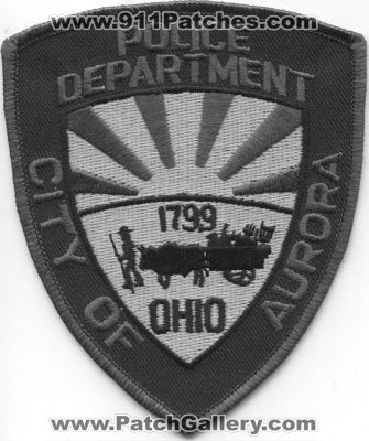 Aurora Police Department
Thanks to EmblemAndPatchSales.com for this scan.
Keywords: ohio city of