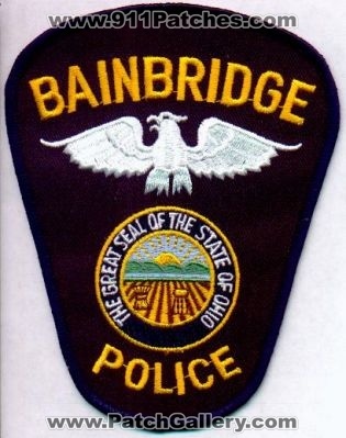 Bainbridge Police
Thanks to EmblemAndPatchSales.com for this scan.
Keywords: ohio
