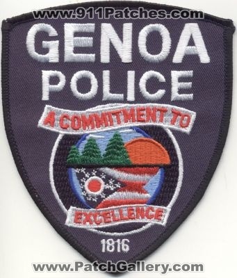 Genoa Police
Thanks to EmblemAndPatchSales.com for this scan.
Keywords: ohio