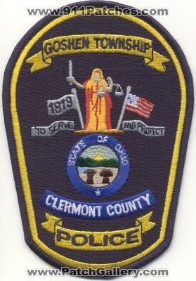 Goshen Township Police
Thanks to EmblemAndPatchSales.com for this scan.
Keywords: ohio twp clermont county