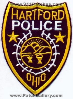 Hartford Police
Thanks to EmblemAndPatchSales.com for this scan.
Keywords: ohio