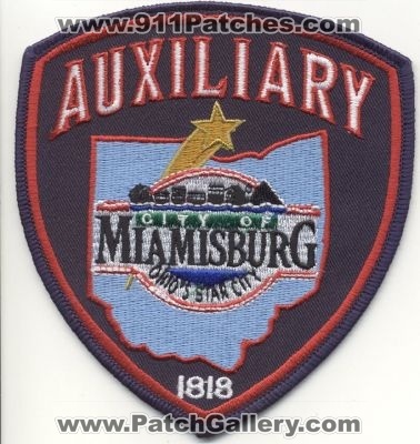 Miamisburg Police Auxiliary
Thanks to EmblemAndPatchSales.com for this scan.
Keywords: ohio city of
